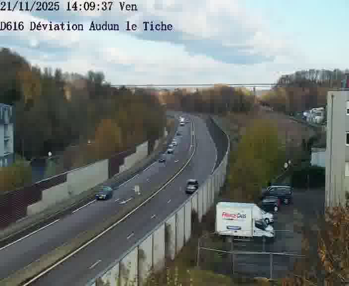 <h2>Webcams sur la D616, sur le contournement d'Audun-le-Tiche menant à Belval (Luxembourg)</h2>