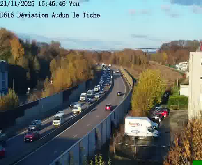 <h2>Webcams sur la D616, sur le contournement d'Audun-le-Tiche menant à Belval (Luxembourg)</h2>