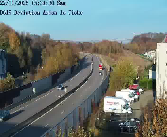 <h2>Webcams sur la D616, sur le contournement d'Audun-le-Tiche menant à Belval (Luxembourg)</h2>