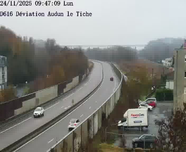<h2>Webcams sur la D616, sur le contournement d'Audun-le-Tiche menant à Belval (Luxembourg)</h2>