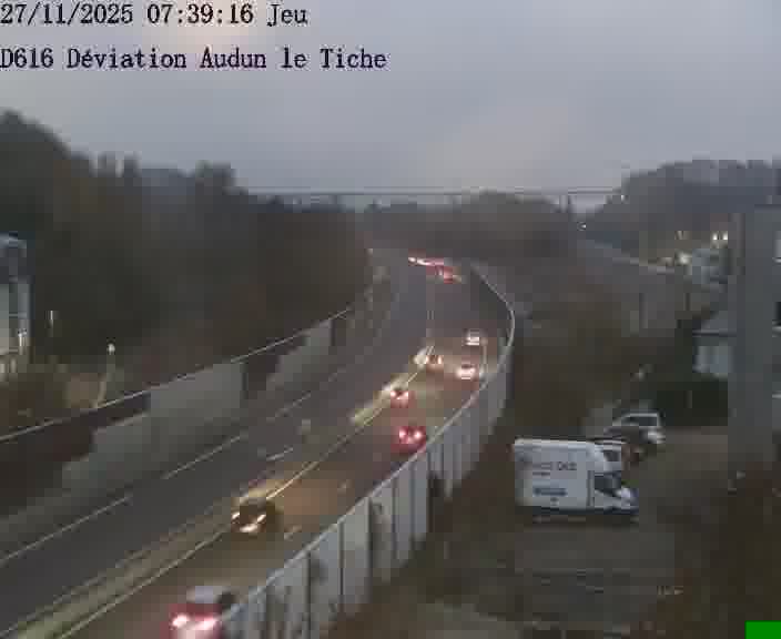 <h2>Webcams sur la D616, sur le contournement d'Audun-le-Tiche menant à Belval (Luxembourg)</h2>