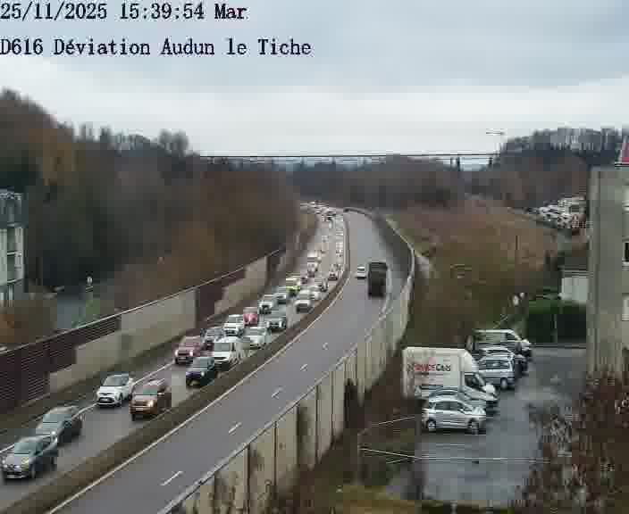 <h2>Webcams sur la D616, sur le contournement d'Audun-le-Tiche menant à Belval (Luxembourg)</h2>