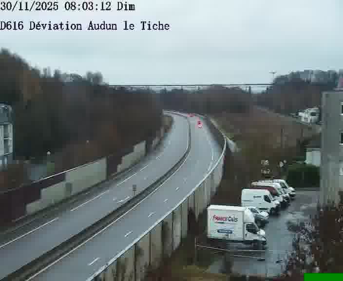 <h2>Webcams sur la D616, sur le contournement d'Audun-le-Tiche menant à Belval (Luxembourg)</h2>