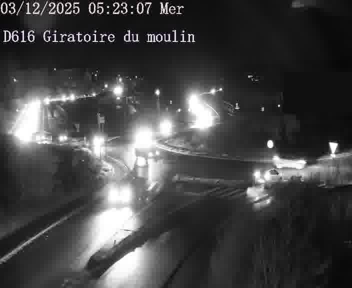 <h2>Webcams sur la D616, sur le contournement d'Audun-le-Tiche. Vue orientée vers le rond-point du Moulin, en provenance du Luxembourg</h2>
