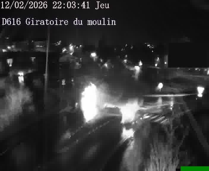 <h2>Webcams sur la D616, sur le contournement d'Audun-le-Tiche. Vue orientée vers le rond-point du Moulin, en provenance du Luxembourg</h2>