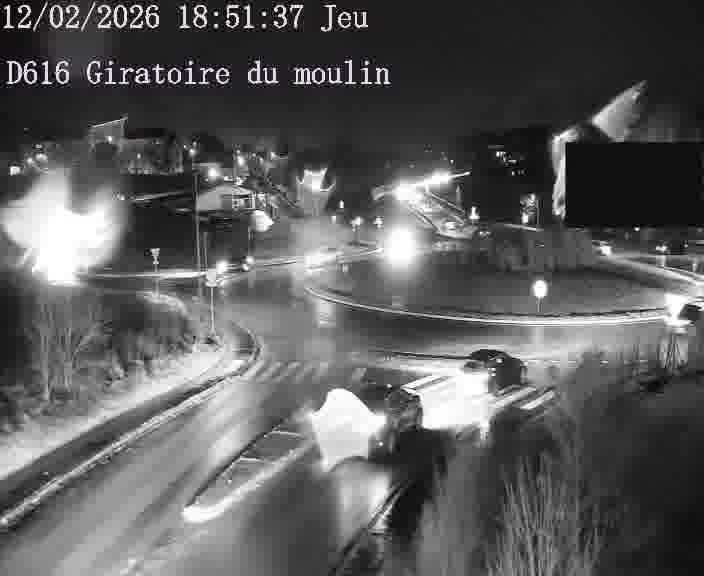 <h2>Webcams sur la D616, sur le contournement d'Audun-le-Tiche. Vue orientée vers le rond-point du Moulin, en provenance du Luxembourg</h2>