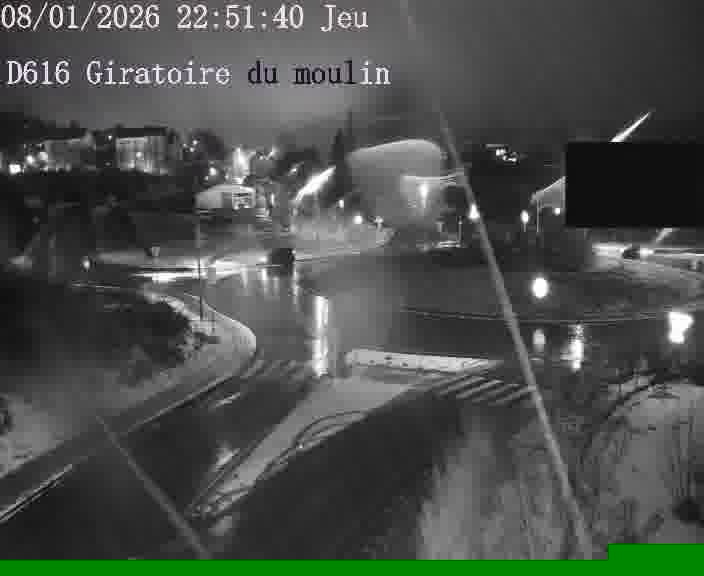 Webcams sur la D616, sur le contournement d'Audun-le-Tiche. Vue orientée vers le rond-point du Moulin, en provenance du Luxembourg
