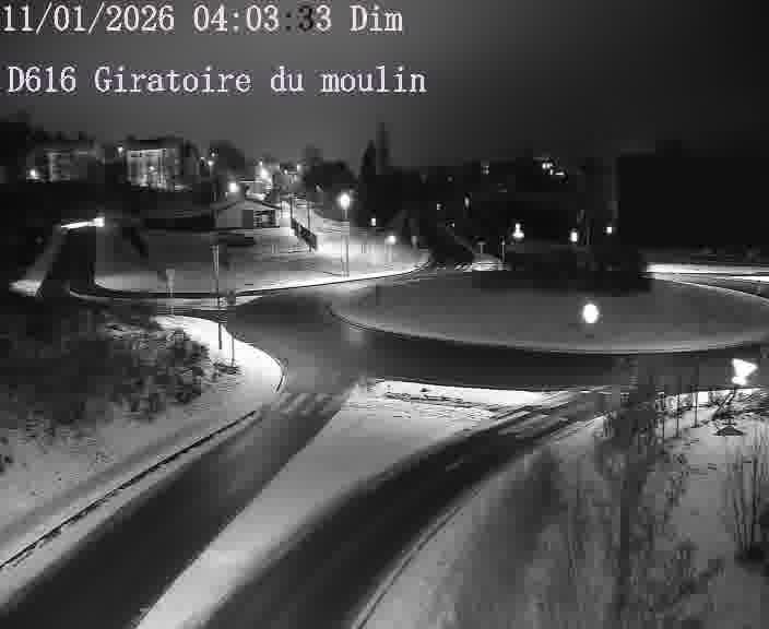 <h2>Webcams sur la D616, sur le contournement d'Audun-le-Tiche. Vue orientée vers le rond-point du Moulin, en provenance du Luxembourg</h2>