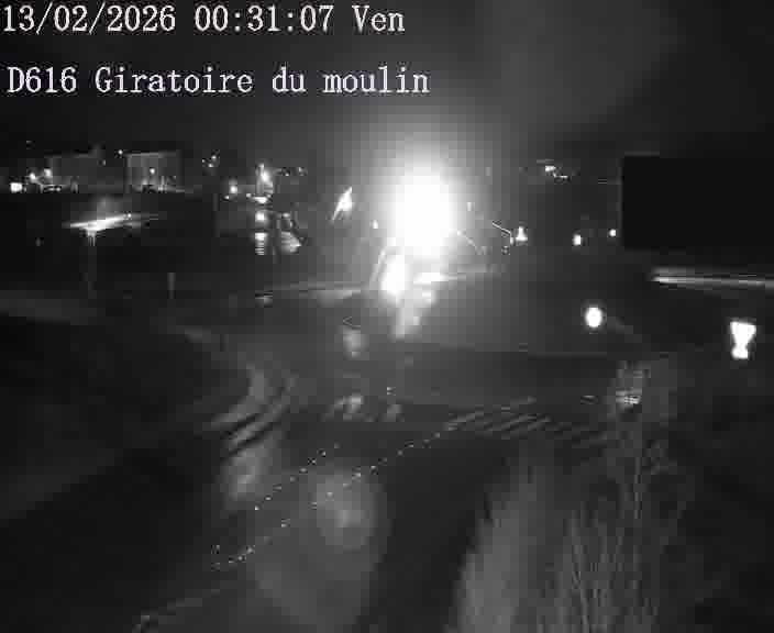 <h2>Webcams sur la D616, sur le contournement d'Audun-le-Tiche. Vue orientée vers le rond-point du Moulin, en provenance du Luxembourg</h2>