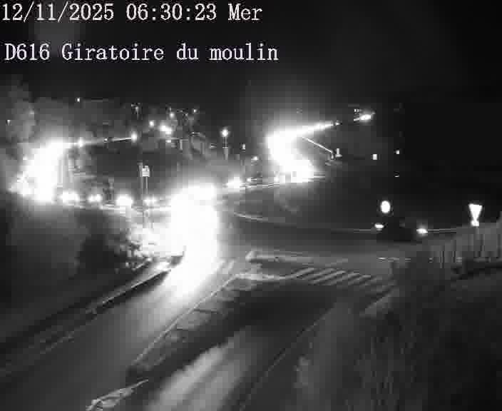 <h2>Webcams sur la D616, sur le contournement d'Audun-le-Tiche. Vue orientée vers le rond-point du Moulin, en provenance du Luxembourg</h2>