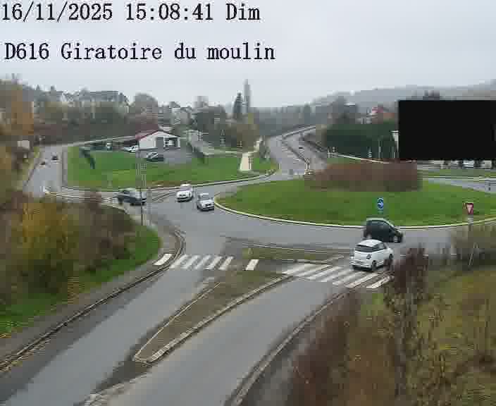 <h2>Webcams sur la D616, sur le contournement d'Audun-le-Tiche. Vue orientée vers le rond-point du Moulin, en provenance du Luxembourg</h2>