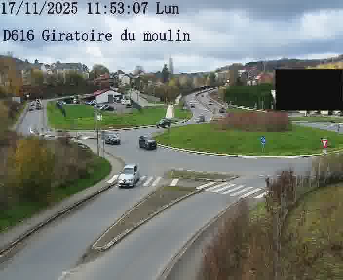 <h2>Webcams sur la D616, sur le contournement d'Audun-le-Tiche. Vue orientée vers le rond-point du Moulin, en provenance du Luxembourg</h2>
