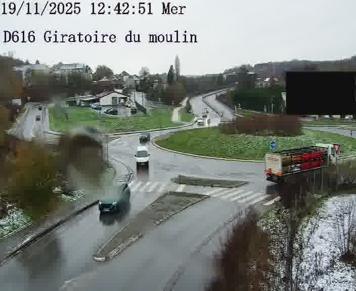 <h2>Webcams sur la D616, sur le contournement d'Audun-le-Tiche. Vue orientée vers le rond-point du Moulin, en provenance du Luxembourg</h2>