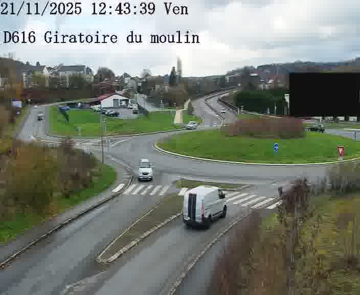 <h2>Webcams sur la D616, sur le contournement d'Audun-le-Tiche. Vue orientée vers le rond-point du Moulin, en provenance du Luxembourg</h2>