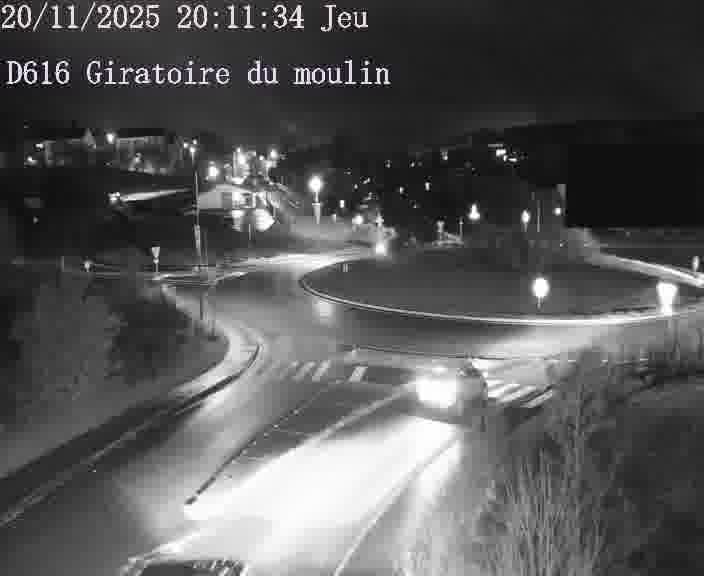 <h2>Webcams sur la D616, sur le contournement d'Audun-le-Tiche. Vue orientée vers le rond-point du Moulin, en provenance du Luxembourg</h2>
