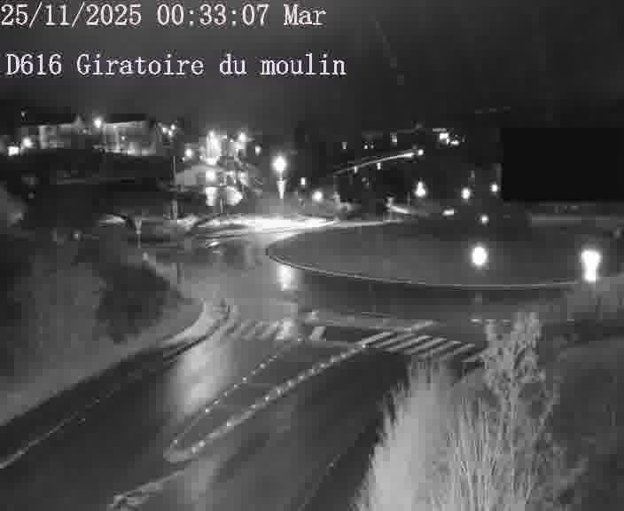 <h2>Webcams sur la D616, sur le contournement d'Audun-le-Tiche. Vue orientée vers le rond-point du Moulin, en provenance du Luxembourg</h2>
