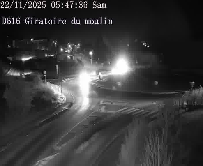 <h2>Webcams sur la D616, sur le contournement d'Audun-le-Tiche. Vue orientée vers le rond-point du Moulin, en provenance du Luxembourg</h2>