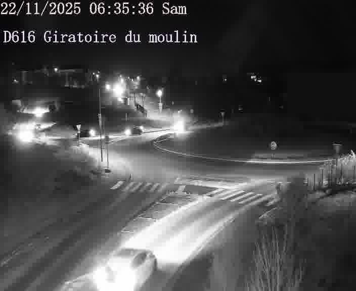 <h2>Webcams sur la D616, sur le contournement d'Audun-le-Tiche. Vue orientée vers le rond-point du Moulin, en provenance du Luxembourg</h2>