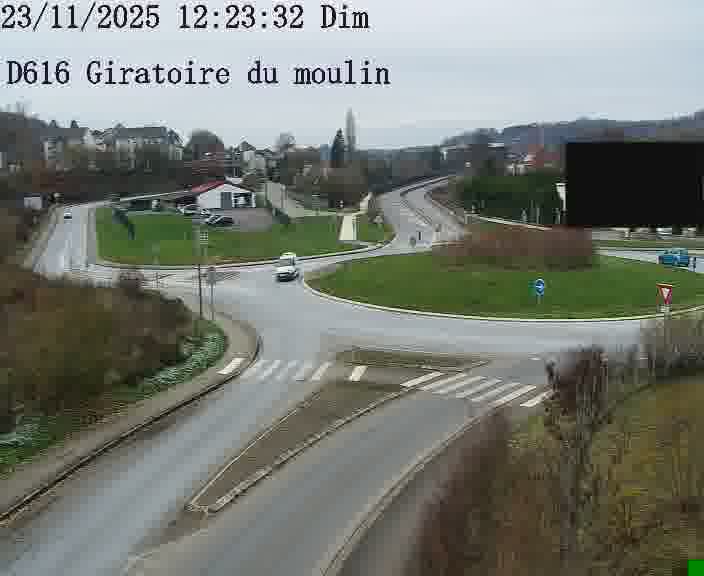 <h2>Webcams sur la D616, sur le contournement d'Audun-le-Tiche. Vue orientée vers le rond-point du Moulin, en provenance du Luxembourg</h2>