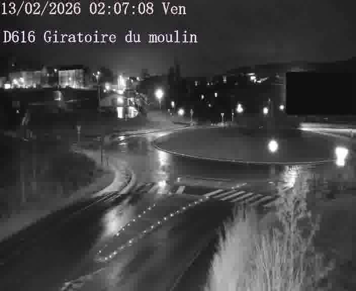 Webcams sur la D616, sur le contournement d'Audun-le-Tiche. Vue orientée vers le rond-point du Moulin, en provenance du Luxembourg