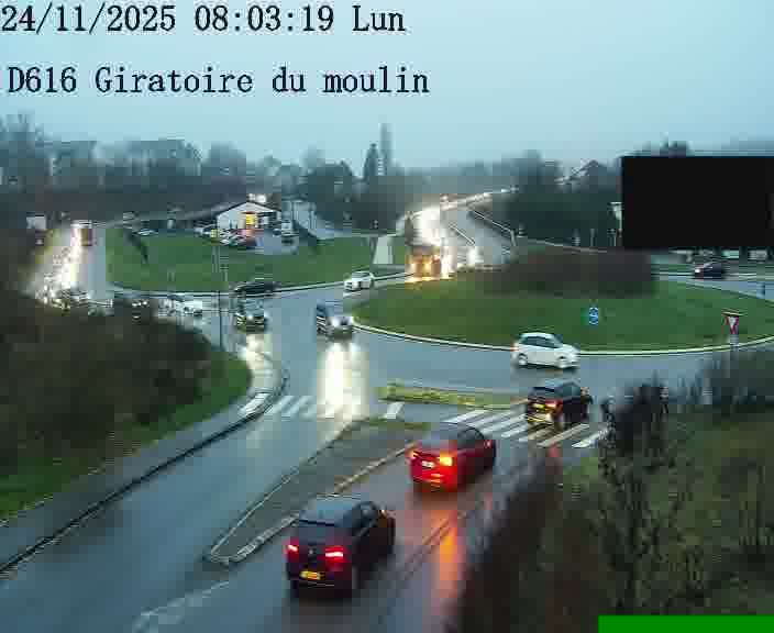 <h2>Webcams sur la D616, sur le contournement d'Audun-le-Tiche. Vue orientée vers le rond-point du Moulin, en provenance du Luxembourg</h2>
