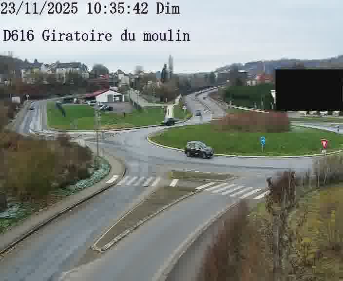 <h2>Webcams sur la D616, sur le contournement d'Audun-le-Tiche. Vue orientée vers le rond-point du Moulin, en provenance du Luxembourg</h2>