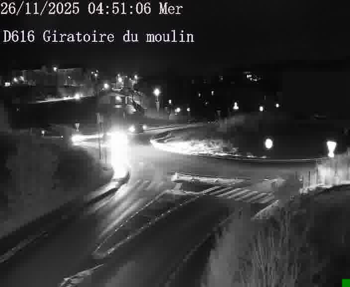 <h2>Webcams sur la D616, sur le contournement d'Audun-le-Tiche. Vue orientée vers le rond-point du Moulin, en provenance du Luxembourg</h2>