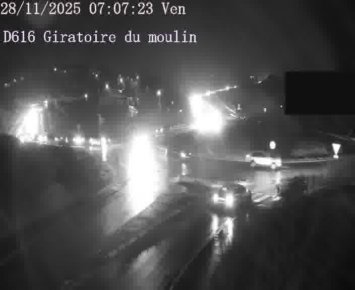 <h2>Webcams sur la D616, sur le contournement d'Audun-le-Tiche. Vue orientée vers le rond-point du Moulin, en provenance du Luxembourg</h2>