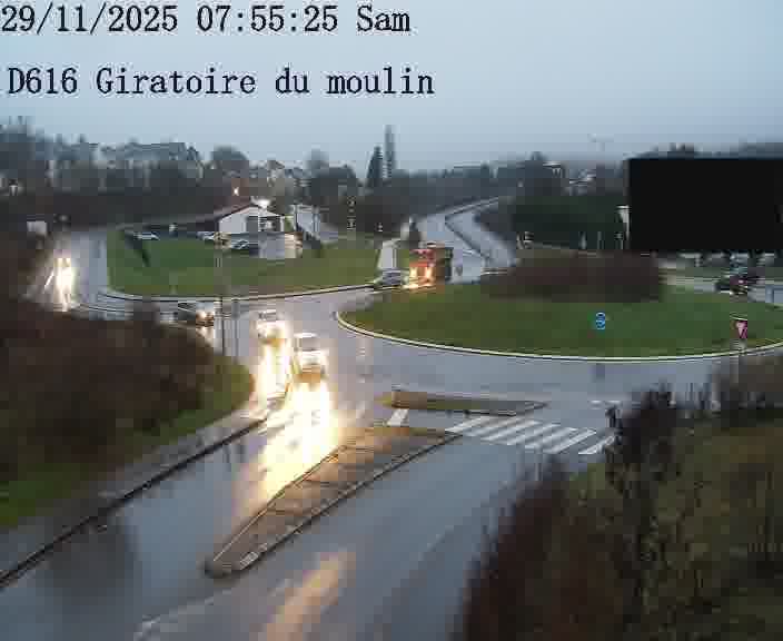 <h2>Webcams sur la D616, sur le contournement d'Audun-le-Tiche. Vue orientée vers le rond-point du Moulin, en provenance du Luxembourg</h2>