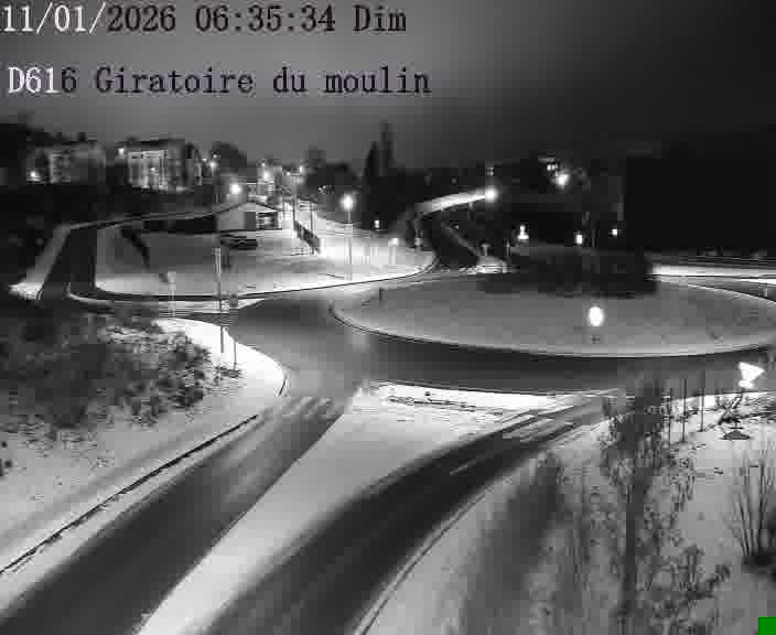 <h2>Webcams sur la D616, sur le contournement d'Audun-le-Tiche. Vue orientée vers le rond-point du Moulin, en provenance du Luxembourg</h2>