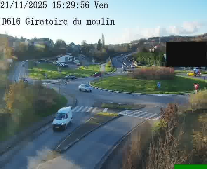 <h2>Webcams sur la D616, sur le contournement d'Audun-le-Tiche. Vue orientée vers le rond-point du Moulin, en provenance du Luxembourg</h2>