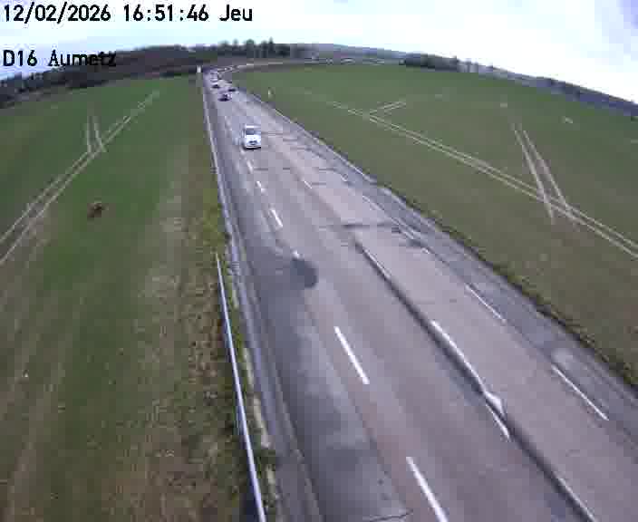 <h2>Webcam sur la D16 à Aumetz. Vue orientée vers A30</h2>
