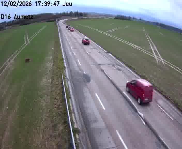 Webcam sur la D16 à Aumetz. Vue orientée vers A30