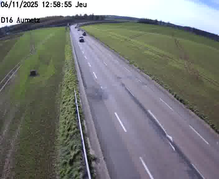 Webcam sur la D16 à Aumetz. Vue orientée vers A30