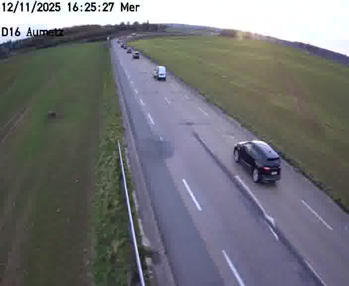 Webcam sur la D16 à Aumetz. Vue orientée vers A30
