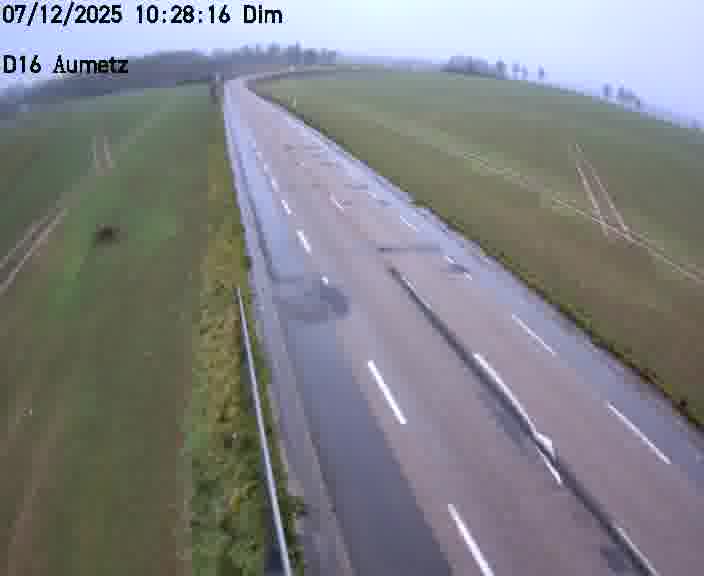 Webcam sur la D16 à Aumetz. Vue orientée vers A30