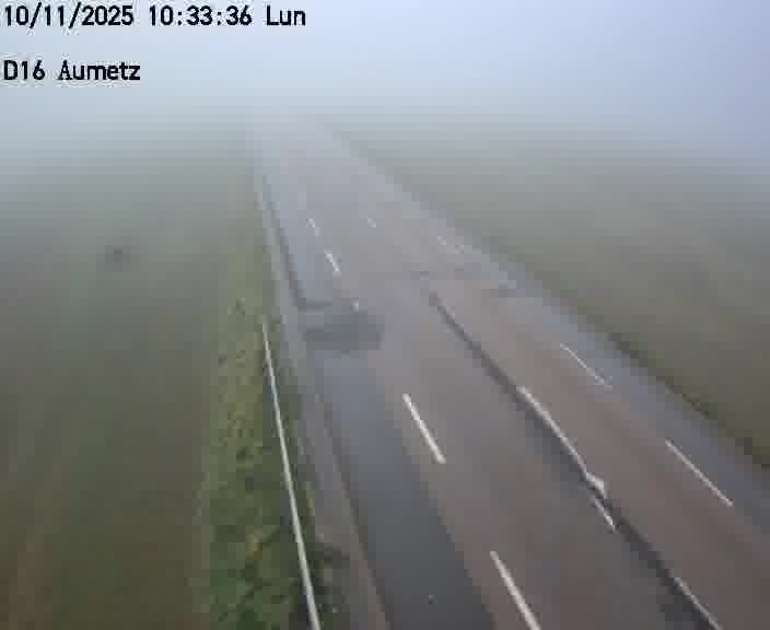 Webcam sur la D16 à Aumetz. Vue orientée vers A30
