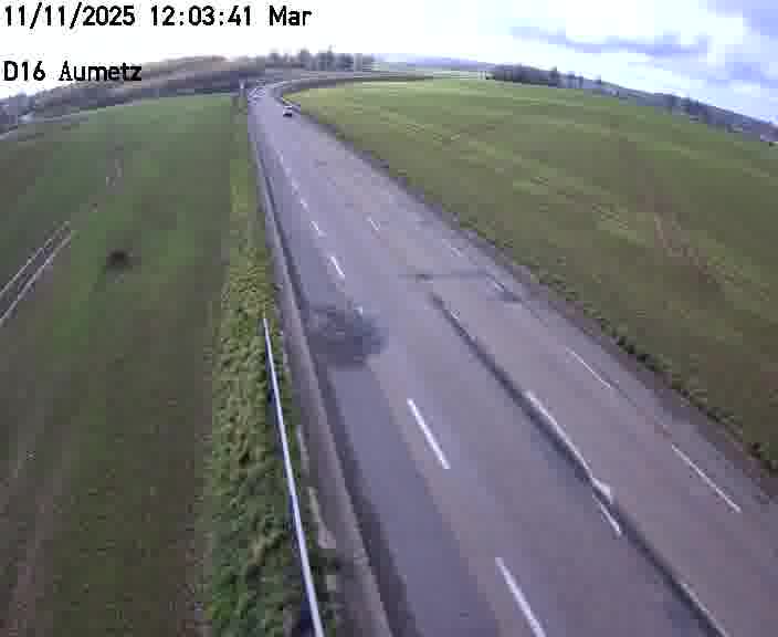 Webcam sur la D16 à Aumetz. Vue orientée vers A30