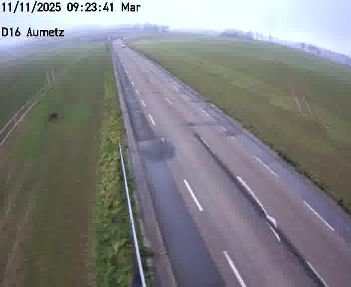 Webcam sur la D16 à Aumetz. Vue orientée vers A30
