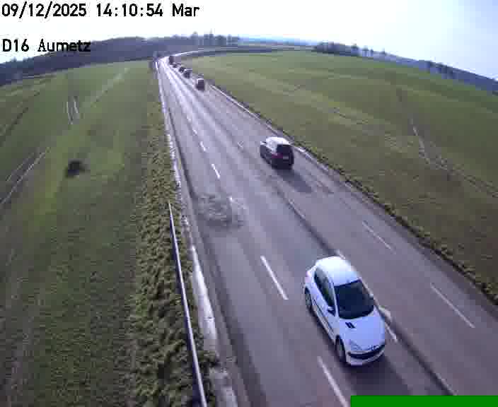 Webcam sur la D16 à Aumetz. Vue orientée vers A30
