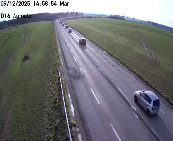 Webcam sur la D16 à Aumetz. Vue orientée vers A30