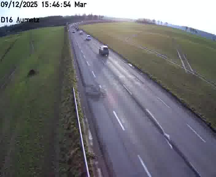 Webcam sur la D16 à Aumetz. Vue orientée vers A30