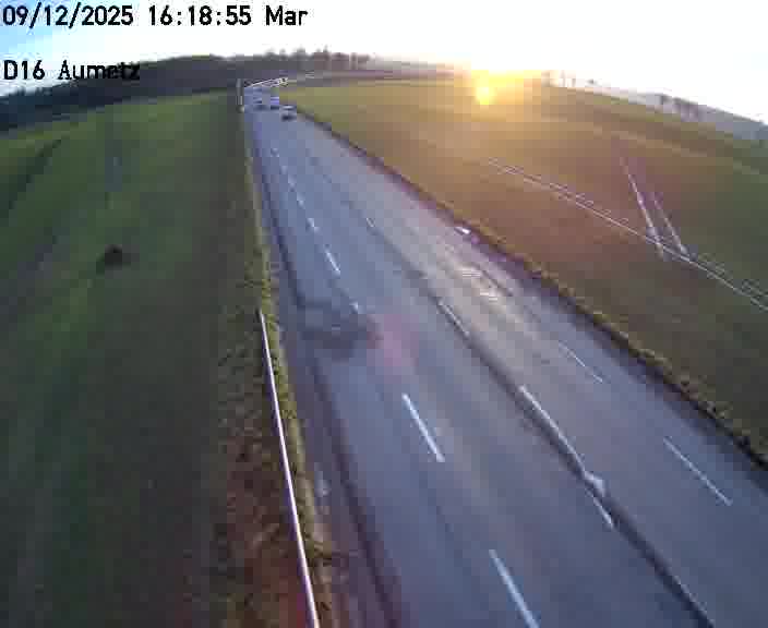 Webcam sur la D16 à Aumetz. Vue orientée vers A30