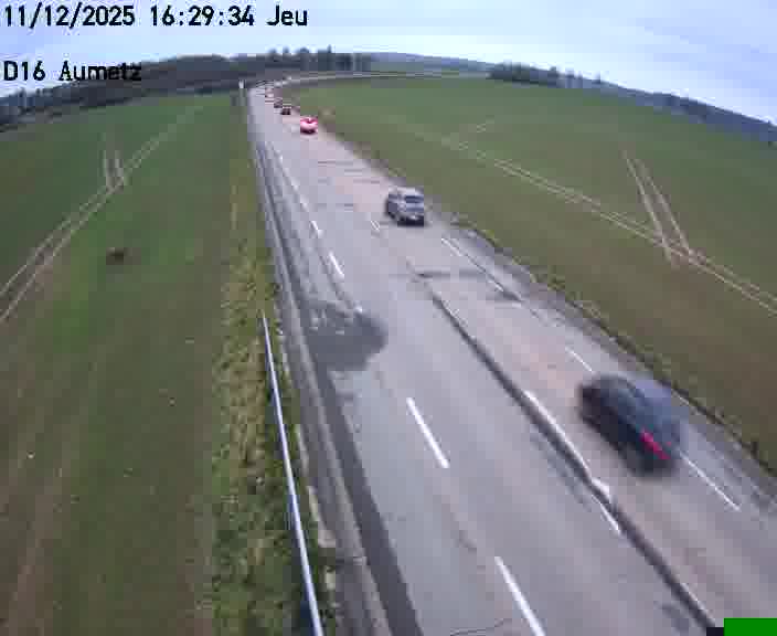 Webcam sur la D16 à Aumetz. Vue orientée vers A30