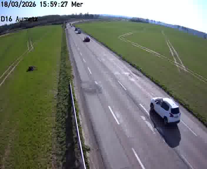 Webcam sur la D16 à Aumetz. Vue orientée vers A30