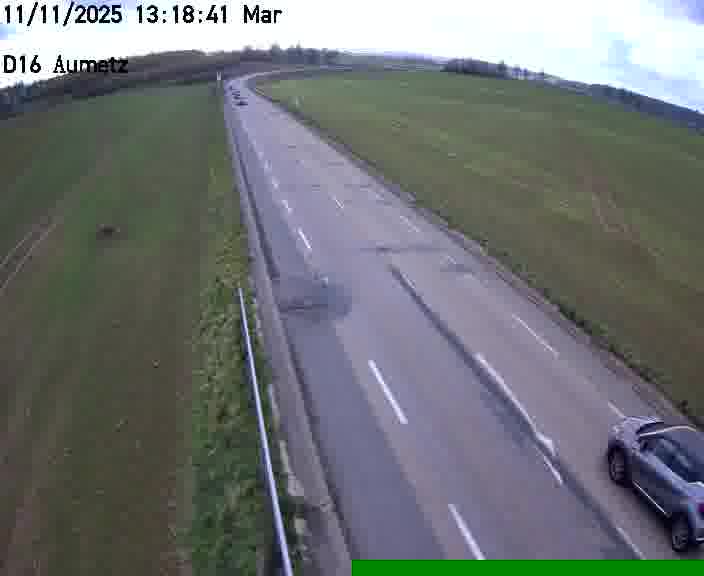 Webcam sur la D16 à Aumetz. Vue orientée vers A30