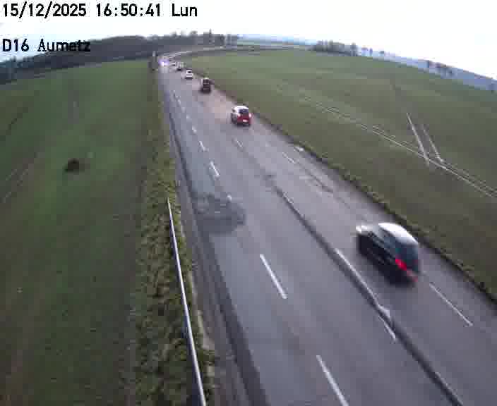 Webcam sur la D16 à Aumetz. Vue orientée vers A30