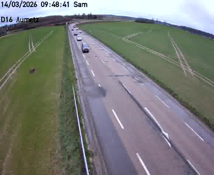 Webcam sur la D16 à Aumetz. Vue orientée vers A30