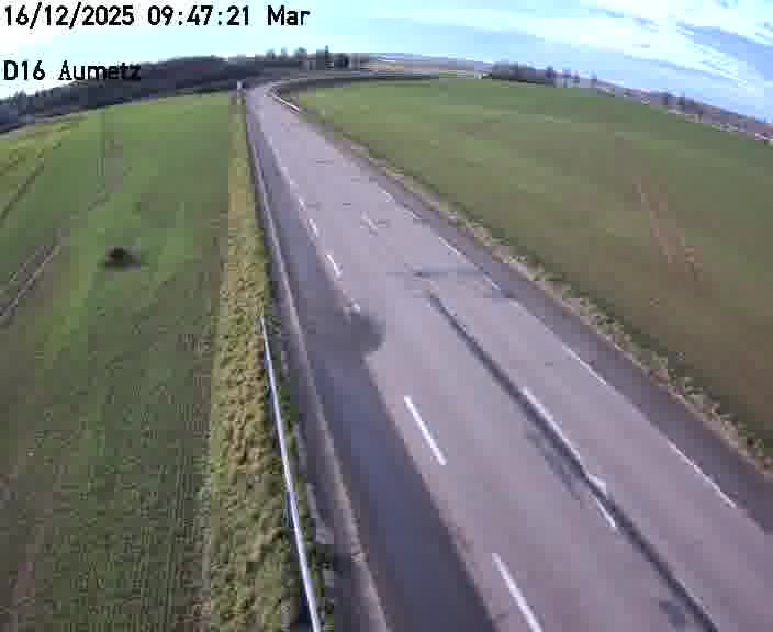 Webcam sur la D16 à Aumetz. Vue orientée vers A30