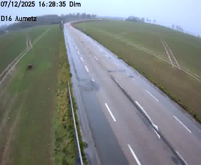 Webcam sur la D16 à Aumetz. Vue orientée vers A30
